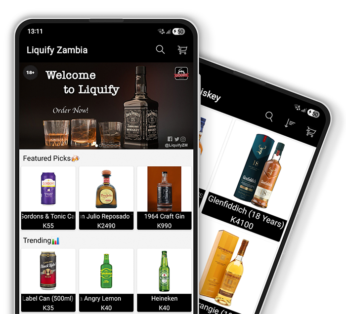 Liquify app screens