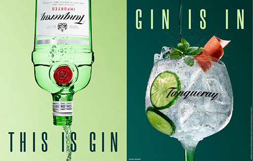Gin bottles with mixers